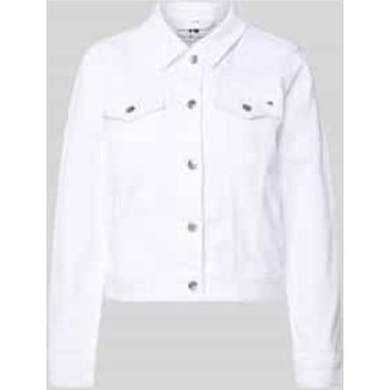 slim fit jeansjack van katoenmix