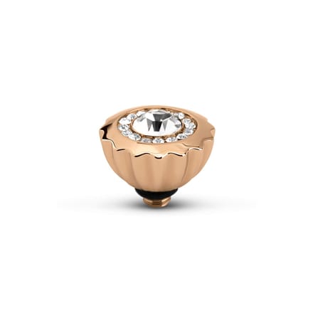 Melano Twisted Ribbed CZ Steentje Crystal Rosé