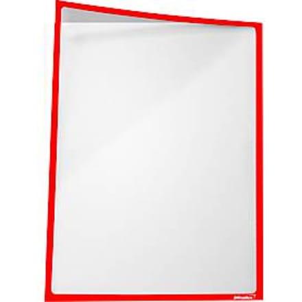 Insteekhoes, magnetisch, PET-folie, A3 horizontaal/verticaal, rood, 5 stuks