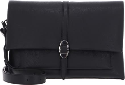 COCCINELLE Leren Schoudertas Dorian Handbag Grained Leather Noir Zwart