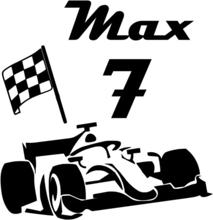 Strijkapplicatie Verjaardag _ Formule 1