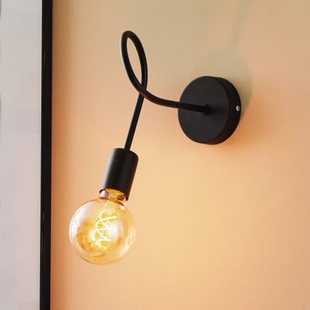 HELAM Wandlamp Oxford van metaal in zwart