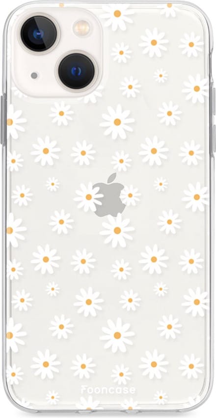 Fooncase Hoesje Geschikt voor iPhone 14 Plus - Shockproof Case - Back Cover / Soft Case - Madeliefjes