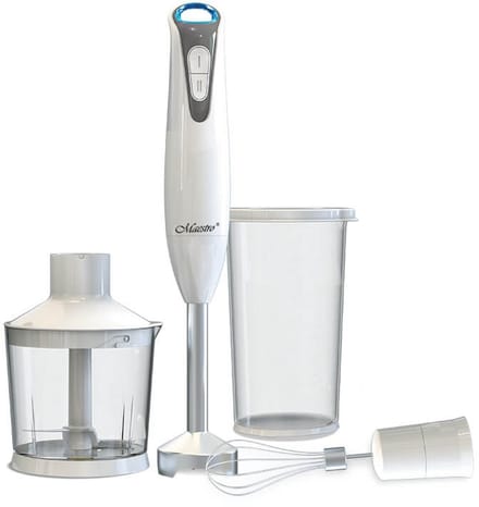 Maestro Handblender - Set - 400W - 2 snelheden - RVS messen