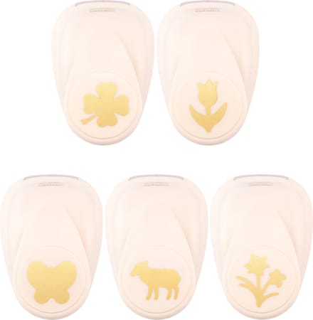 Vaessen Creative Pons Set - Figuurpons - Lente - 5 st. - 1,8 tot 2,5 cm