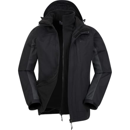 Mountain Warehouse Heren Thunderstorm 3 in 1 Waterdichte Jas (Grijs)