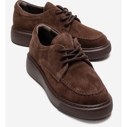 Mareon Leren Veterschoen Sneaker