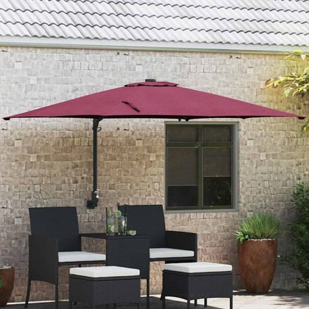 vidaXL - Tuinparasol - Bordeaux - Rood - 248,5 - x - 247,5 - x - 160 - cm