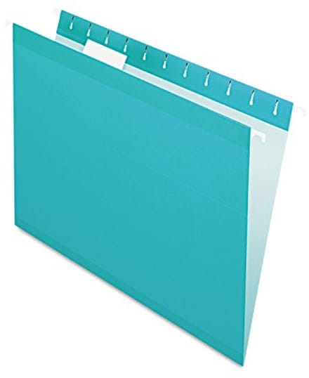 Versterkte hangende bestandsmappen 1/5 cut - Aqua - 25 stuks