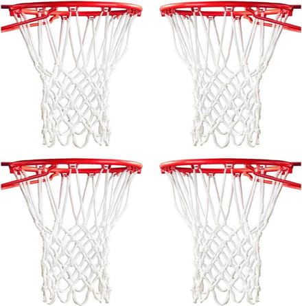 4x Zware Kwaliteit Basketbalnetten Vervanging Voor Standaard Hoepels