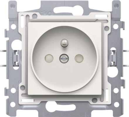 NIKO Original White inbouw stopcontact - penaarde -  enkelvoudig
