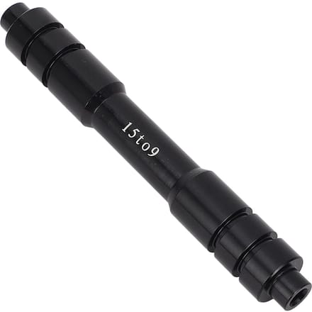 Fietswiel Voorvorkas 15mm naar 9mm Voorste Steekas Snelspanner Naaf Spies Adapter voor Conversie 100mm 3.94in black