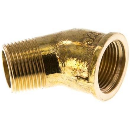 Rp 3/4'' x R 3/4'' F/M Messing L-Fitting 45graden 16 Bar - FL2E-FM-B-034R-45