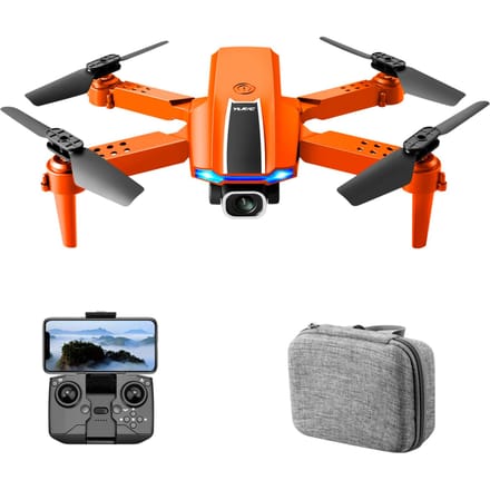 YLR/C S65 RC Drone met Camera 4K Dual Camera RC Quadcopter met Functie Trajectory Flight Gebaar orange-4K dual camera-1 battery