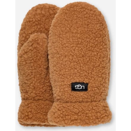 UGG® UGG fluff Mitten for Kids in Brown, Size 4/6 YRS, Fleece/Polyester