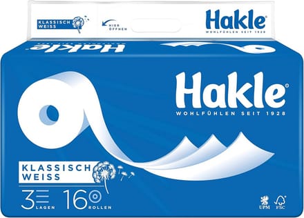 Zacht 3-laags Toiletpapier Wit - 16 Rollen
