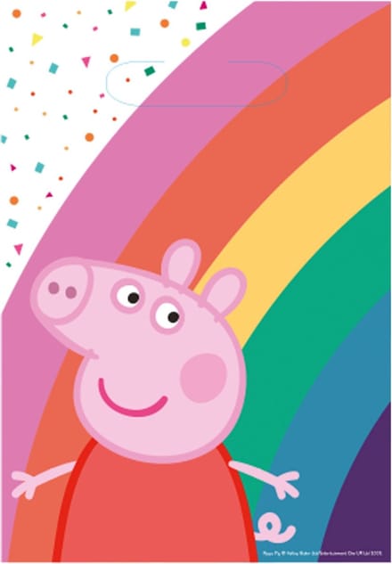 Amscan - Peppa Pig - Papieren Uitdeeltasjes (8 stuks)