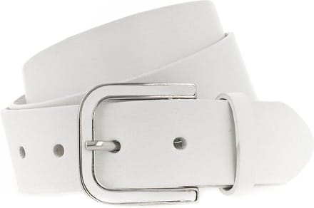 Vanzetti Leren Riem 35mm Leather Belt W75 White Wit