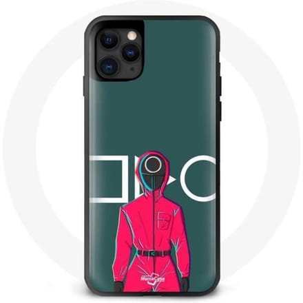 Coque Iphone 12 - Maniacase - Souple - Noir - Squid Game Circle - Mixte