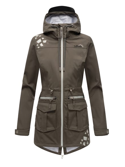 Marikoo dames softshelljas – Ulissaa met capuchon & reflecterende details