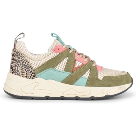 Ps Poelman - jmaat 39- MINION Dames Sneakers - Groen-Beige Multi