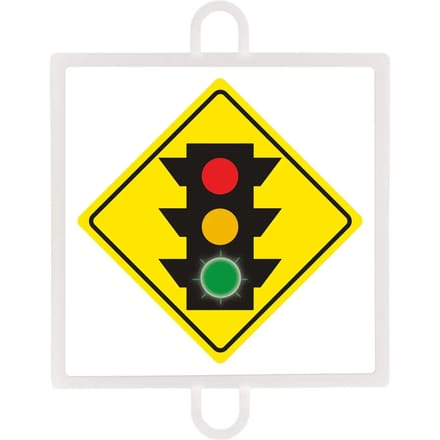Waarschuwingsbord nr. 3 (groen verkeerslicht)