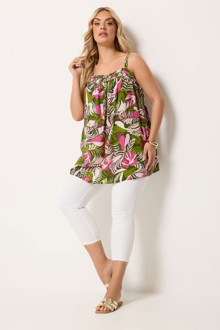 Yours Roze Camivest Met Bloemenprint Size 42