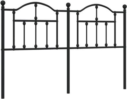 Hoofdbord Metaal Zwart 140 cm Breed