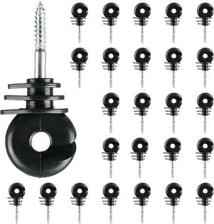 Ringisolator Set - Paal Isolator - Veilige Omheining - Voor Houten Palen - 25 Stuks