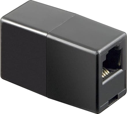 RJ11 - RJ11 telefoon koppelstuk / zwart