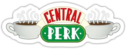 Friends Central Perk Logo Sticker maat S (10 x 10 cm)