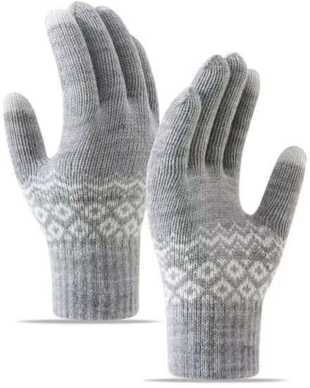 Touchscreen Winter Handschoenen Unisex One Size Grijs