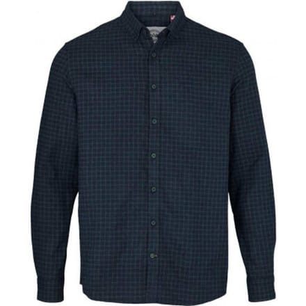 Kronstadt Johan flannel simple check shirt ks3463 navy/bottle green