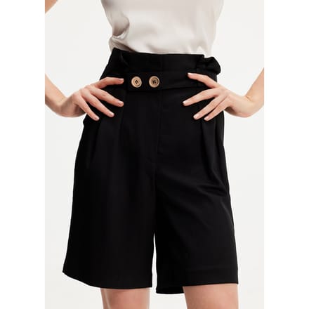 Geplooide bermuda met hoge taille