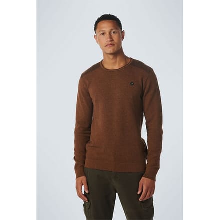 No Excess Pullover Crewneck 2 Coloured Jacquard Caramel Größe: XXL | Pullover Outlet | Herren | Braun
