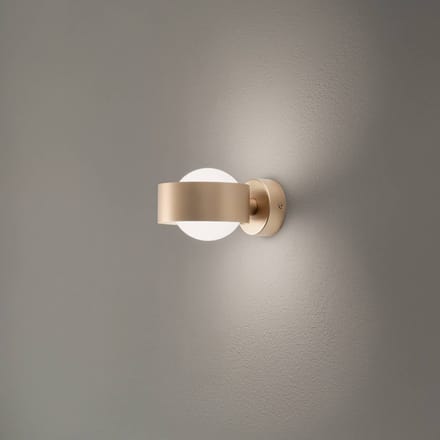 Euluna Wandlamp Mado, opaalglas/messing, 1-lamp