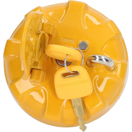 Graafmachine Brandstoftankdop RVS Rubberen Afdichting Waterdicht Vergrendelbaar Brandstoftankdeksel met Sleutels orange