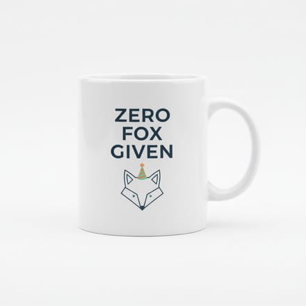 Zero Fox Given Grappige Mok – Minimalistisch Vos Design Koffiemok – 330 ml Keramische Mok