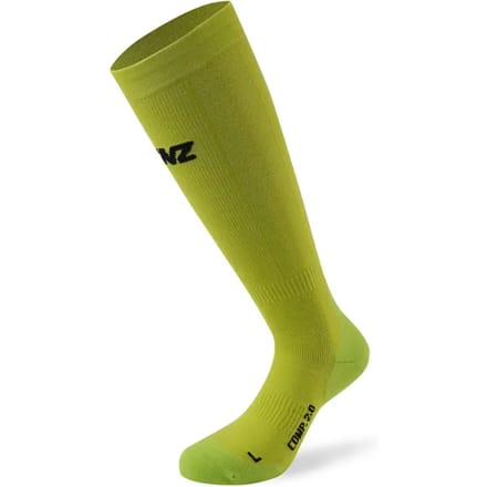 Lenz Compression 2.0 Merino skisokken - geel - Kuitmaat 38-44