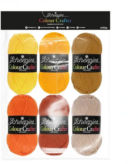 Scheepjes Colour Crafter colour pack Clogs (Klompen) - 6x50g