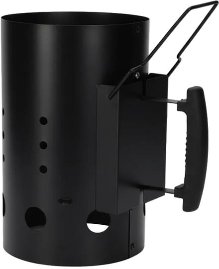 Cookinglife BBQ Starter - Brikettenstarter Kolenstarter - Charcoal Starter - Hittebestendig Metaal - Zwart Zonder Aanmaakblokjes - 30,5 cm 1 Stuk