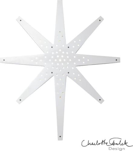 Star Trading houten ster hanglamp 'Tall', groot, 70cm, wit