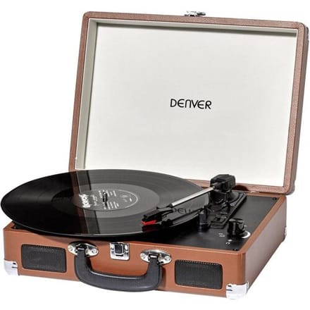 Denver Platenspeler - Ingebouwde Speakers - Incl. PC Software - Auto-stop - Retro - VPL120 - Bruin