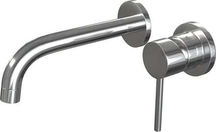 Brauer Chrome Edition inbouw wastafelmengkraan met gebogen uitloop en rozetten model A1 chroom