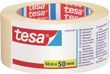 Afplaktape tesa® Economy 50mmx50m creme | 6 stuks