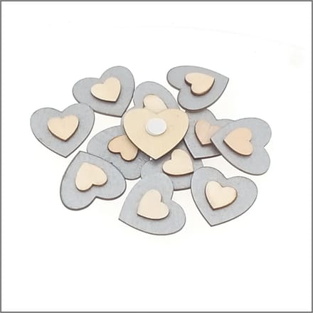 Premium Plakker - Hout - Hart - 120 Stuks - Versiering