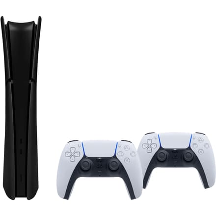 PlayStation 5 Slim Digital Edition + Covers Zwart + Extra Controller Wit