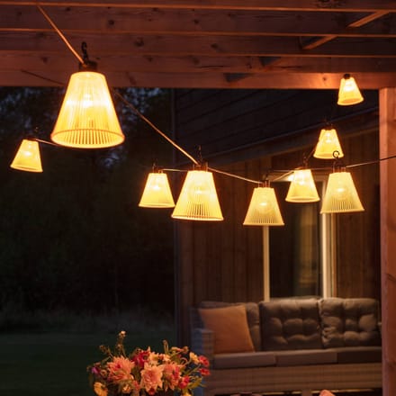 Konstsmide Lichtketting Biergarten basis set met kap geel