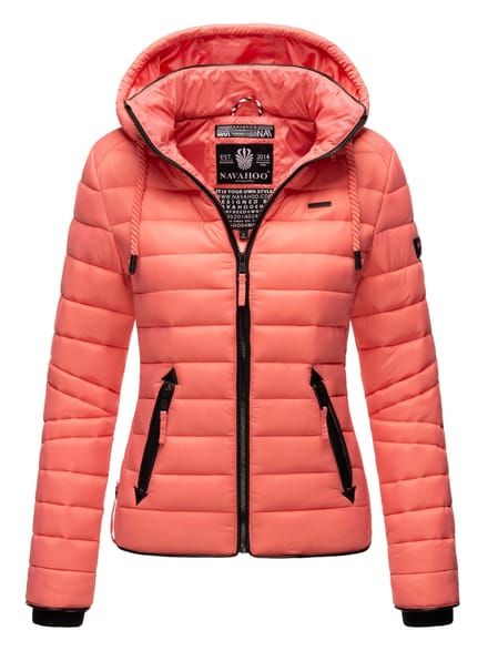 Navahoo Dames Gewatteerde Jas Lulana – Licht, Trendy & Afneembare Capuchon