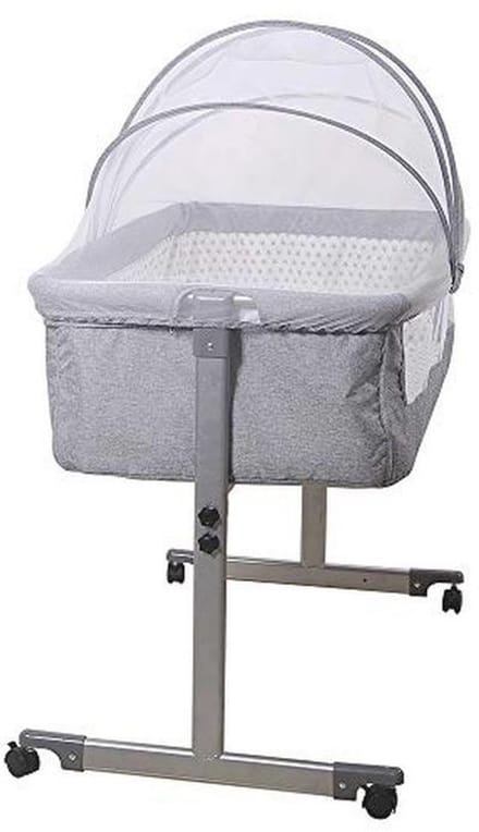 Baby Co-sleeper 3-in-1 Ledikanten voor Kinderen - Grijs, Draagbaar & Multifunctioneel